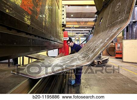 Sheet metal folder, boilermaking, Guipuzcoa, Basque Country, Spain View Large Photo Image Stock Photograph - Sheet metal folder, boilermaking, Guipuzcoa, Basque Country, Spain. Fotosearch