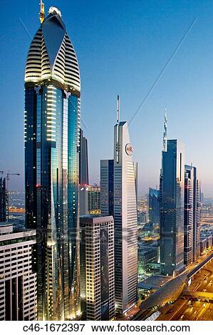 Sheik Zayed Avenue, Satwa district, Dubai City, Dubai, United Arab Emirates, Middle East. View Large Photo Image Stock Photo - Sheik Zayed Avenue, Satwa district, Dubai City, Dubai, United Arab Emirates, Middle East.. Fotosearch