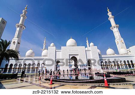 Sheikh Zayed Grand Mosque, Abu Dhabi. View Large Photo Image Stock Image - Sheikh Zayed Grand Mosque, Abu Dhabi.. Fotosearch