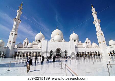 Sheikh Zayed Grand Mosque, Abu Dhabi. View Large Photo Image Stock Photo - Sheikh Zayed Grand Mosque, Abu Dhabi.. Fotosearch