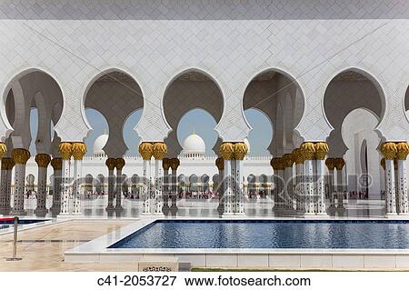 Sheikh Zayed Mosque. Abu Dhabi. UAE. View Large Photo Image Stock Photo - Sheikh Zayed Mosque. Abu Dhabi. UAE.. Fotosearch
