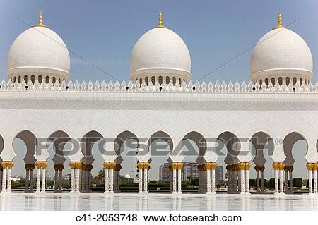 Stock Photo - Sheikh Zayed Mosque. Abu Dhabi. UAE.. Fotosearch