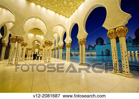 Sheikh Zayed Mosque, Abu Dhabi, United Arab Emirate View Large Photo Image Stock Photo - Sheikh Zayed Mosque, Abu Dhabi, United Arab Emirate. Fotosearch