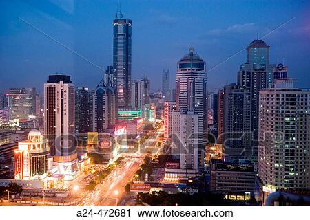 Shennan Zhong Lu avenue, Shenzhen. Guangdong province, China View Large Photo Image Stock Image - Shennan Zhong Lu avenue, Shenzhen. Guangdong province, China. Fotosearch
