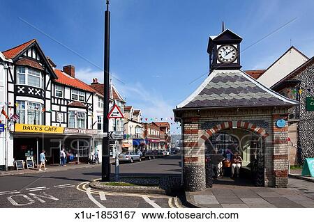 Sheringham High Street Norfolk England View Large Photo Image Stock Photo - Sheringham High Street Norfolk England. Fotosearch