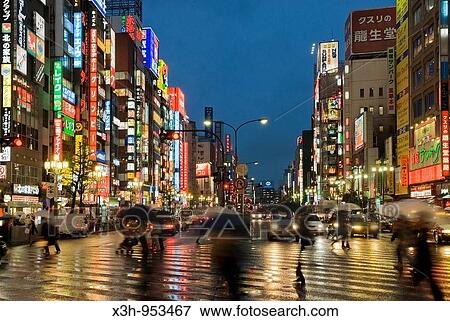 Shinjuku district by night, quartier de Shinjuku, Tokyo, Japon View Large Photo Image Stock Photo - Shinjuku district by night, quartier de Shinjuku, Tokyo, Japon. Fotosearch