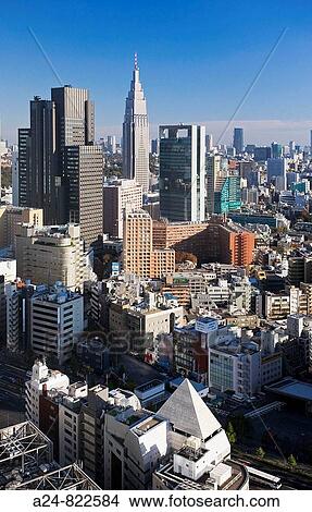 Picture - Shinjuku district, Tokyo City, Japan (November 2008). Fotosearch