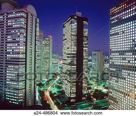 Picture - Shinjuku district. Tokyo. Japan. Fotosearch