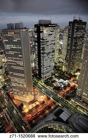 Shinjuku skyline at night, Tokyo, Japan View Large Photo Image Stock Photo - Shinjuku skyline at night, Tokyo, Japan. Fotosearch
