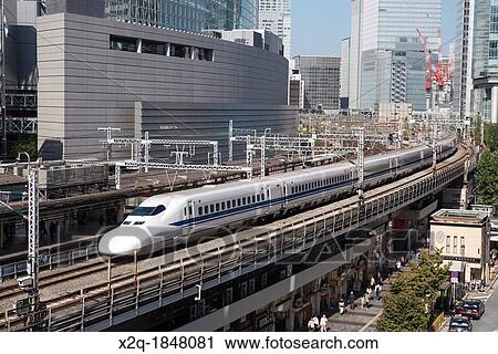 Shinkansen bullet train Tokyo Japan View Large Photo Image Stock Image - Shinkansen bullet train Tokyo Japan. Fotosearch