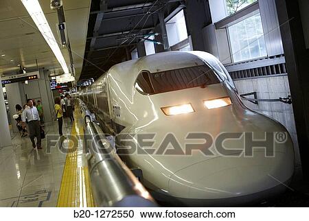 Shinkansen, Railway station, Shinjuku, Tokyo, Japan. View Large Photo Image Stock Image - Shinkansen, Railway station, Shinjuku, Tokyo, Japan.. Fotosearch