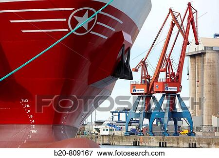 Ship and cranes. Port of Bilbao, Biscay, Basque Country, Spain View Large Photo Image Stock Photo - Ship and cranes. Port of Bilbao, Biscay, Basque Country, Spain. Fotosearch