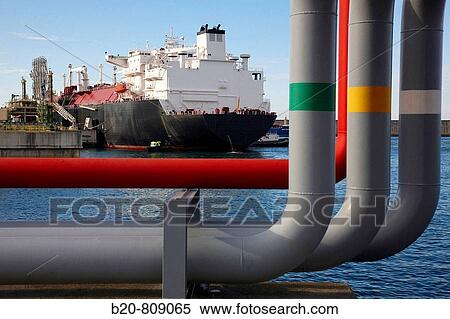 Ship for transporting natural gas, fuel pipelines, unloading fuel. Port of Bilbao, Biscay, Basque Country, Spain View Large Photo Image Stock Photography - Ship for transporting natural gas, fuel pipelines, unloading fuel. Port of Bilbao, Biscay, Basque Country, Spain. Fotosearch