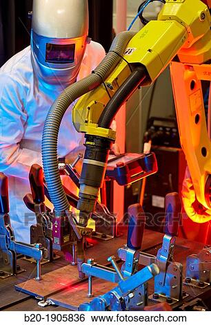 Stock Photograph - Shipweld Monitoring the joint geometry for adaptive control of welding parameters Industry Tecnalia Research & innovation, Technology and Research Centre, Miramon Technological Park, Donostia, San Sebastian, Gipuzkoa, Basque Country, Spain. Fotosearch