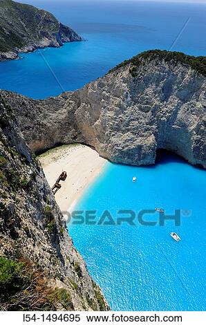 Shipwreck Navagio Beach Zakynthos Greece Ionian Sea Mediterranean Island View Large Photo Image Stock Photography - Shipwreck Navagio Beach Zakynthos Greece Ionian Sea Mediterranean Island. Fotosearch