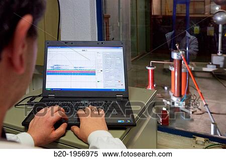 Shock test. Equipment boost with spark gap. High Voltage Electric Laboratory. Certification of electrical equipment. Technological Services to Industry. Tecnalia Research & innovation, Bizkaia, Basque Country, Spain. View Large Photo Image Stock Photography - Shock test. Equipment boost with spark gap. High Voltage Electric Laboratory. Certification of electrical equipment. Technological Services to Industry. Tecnalia Research & innovation, Bizkaia, Basque Country, Spain.. Fotosearch