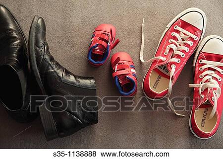 Stock Photo - Shoes of a family. Fotosearch