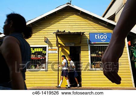 Shop, Coxen Hole town, Roatan Bay Islands Caribbean Honduras. View Large Photo Image Stock Photograph - Shop, Coxen Hole town, Roatan Bay Islands Caribbean Honduras.. Fotosearch