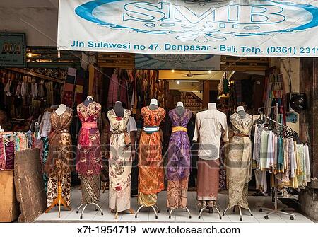 Shop dealing in traditional textiles in Sulawesi Street, Denpasar