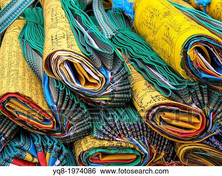 Stock Photograph - Shop of carpets in Jokhang Temple, Lhasa, Tibet, Asia. Fotosearch