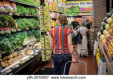 Shoppers browse seafood at the Fairway supermarket in the Chelsea neighborhood of New York on its grand opening day. View Large Photo Image Stock Photo - Shoppers browse seafood at the Fairway supermarket in the Chelsea neighborhood of New York on its grand opening day.. Fotosearch