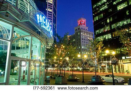 Shopping district. Vancouver. Canada. View Large Photo Image Stock Image - Shopping district. Vancouver. Canada.. Fotosearch