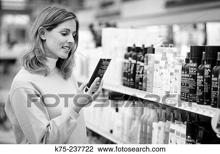 Stock Image - shopping for cosmetics. Fotosearch