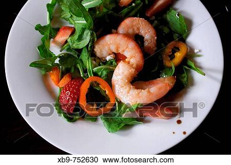 Shrimp summer salad View Large Photo Image Stock Image - Shrimp summer salad. Fotosearch