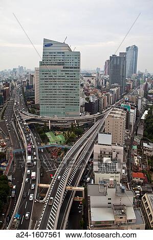 Shuto expressway, Roppongi area, Tokyo, Japan View Large Photo Image Stock Image - Shuto expressway, Roppongi area, Tokyo, Japan. Fotosearch