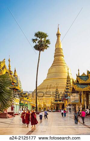 Shwedagon Pagoda, Yangon, Myanmar View Large Photo Image Stock Photo - Shwedagon Pagoda, Yangon, Myanmar. Fotosearch