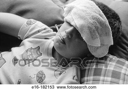 Stock Image - Sick boy. Fotosearch