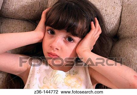 Stock Image - Sick girl. Fotosearch