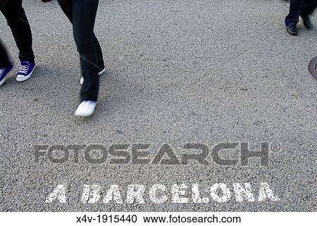 Sidewalk, Barcelona, Catalunya Catalonia Cataluna, Spain, Europe View Large Photo Image Stock Image - Sidewalk, Barcelona, Catalunya Catalonia Cataluna, Spain, Europe. Fotosearch