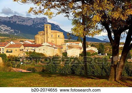 Sierra Cantabria in the background. Samaniego. Araba. Rioja Alavesa. Basque Country. Spain. View Large Photo Image Stock Photography - Sierra Cantabria in the background. Samaniego. Araba. Rioja Alavesa. Basque Country. Spain.. Fotosearch