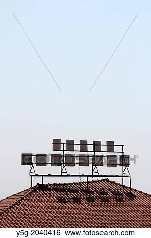 sign on building roof in parga greece. View Large Photo Image Stock Photograph - sign on building roof in parga greece.. Fotosearch