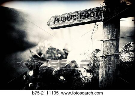 Signal of a Public footpath in Yorkshire Dales, England, UK, Europe View Large Photo Image Stock Photography - Signal of a Public footpath in Yorkshire Dales, England, UK, Europe. Fotosearch