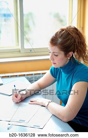 Stock Photo - Signature of informed consent Clinical Trials Unit, Testing in Phase 1, the first drug administration in humans, Pharmacy, Area Health, Researchers Tecnalia Research & Innovation, Txagorritxu Hospital, Vitoria, Gasteiz, Araba, Basque Country, Spain. Fotosearch