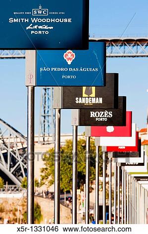 signs of Porto wine producers, Porto, Douro Province, Portugal View Large Photo Image Stock Photograph - signs of Porto wine producers, Porto, Douro Province, Portugal. Fotosearch