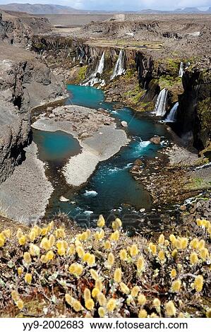 Sigoldugljfur Waterfall - Landmannalaugar Region - Southern Iceland View Large Photo Image Stock Image - Sigoldugljfur Waterfall - Landmannalaugar Region - Southern Iceland. Fotosearch