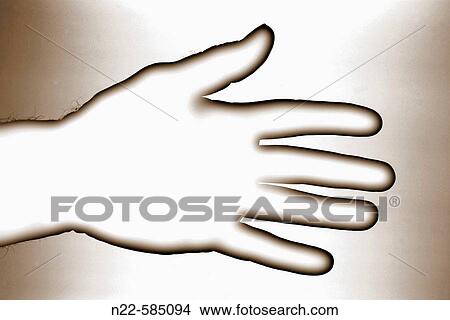 Picture - Silhouette of hand. Fotosearch