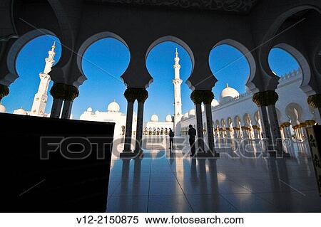 Silhouette of men stand at Sheikh Zayed Mosque, Abu Dhabi,. United Arab Emirate View Large Photo Image Stock Photography - Silhouette of men stand at Sheikh Zayed Mosque, Abu Dhabi,. United Arab Emirate. Fotosearch