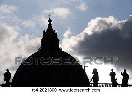 Silhouette of the dome of St. Peter's Basilica in Rome View Large Photo Image Stock Image - Silhouette of the dome of St. Peter's Basilica in Rome. Fotosearch