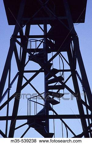 Silhouetted Guard Tower at Alacatraz Island View Large Photo Image Stock Photo - Silhouetted Guard Tower at Alacatraz Island. Fotosearch