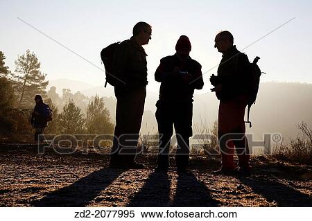Silhouetted hikers. Barcelona province. Catalonia. Spain. View Large Photo Image Stock Photography - Silhouetted hikers. Barcelona province. Catalonia. Spain.. Fotosearch