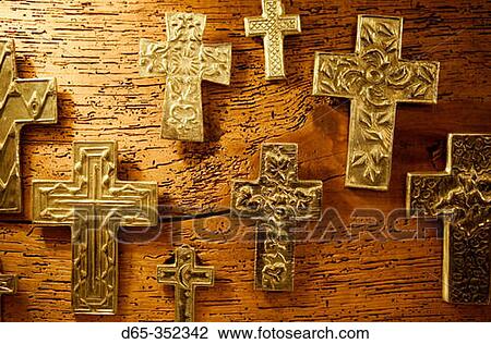 Stock Image - Silver crosses. Tubac, South Arizona's premier craft town. Arizona, USA. Fotosearch