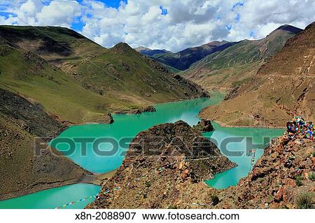 Simi La lake, Shigatse Prefecture, Tibet, China. View Large Photo Image Stock Photo - Simi La lake, Shigatse Prefecture, Tibet, China.. Fotosearch