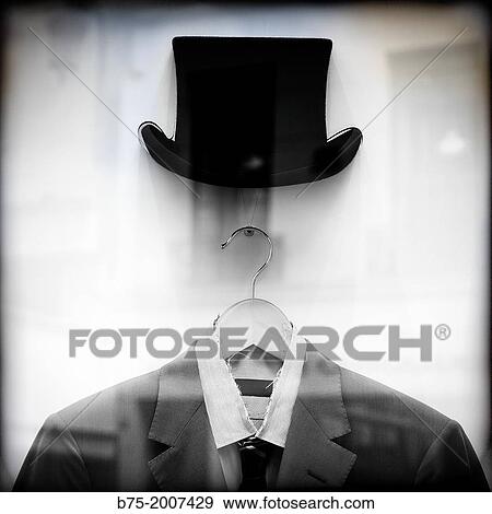 Simulation Closeup portrait of a man in a top hat and a suit. View Large Photo Image Stock Photo - Simulation Closeup portrait of a man in a top hat and a suit.. Fotosearch