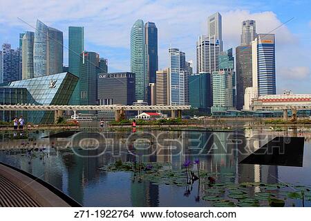 Singapore, Central Business District, skyline, Louis Vuitton Store, View Large Photo Image Picture - Singapore, Central Business District, skyline, Louis Vuitton Store,. Fotosearch