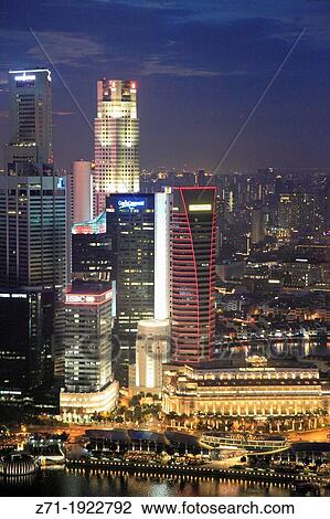 Singapore, Central Business District, skyline, Fullerton Hotel, View Large Photo Image Stock Image - Singapore, Central Business District, skyline, Fullerton Hotel,. Fotosearch