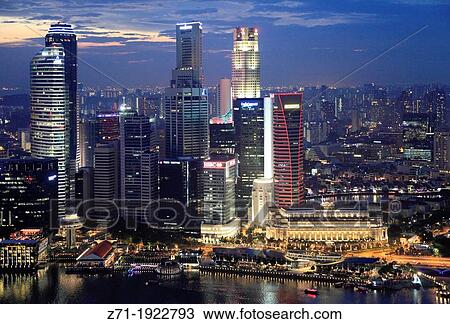 Singapore, Central Business District, skyline, Fullerton Hotel, View Large Photo Image Stock Image - Singapore, Central Business District, skyline, Fullerton Hotel,. Fotosearch